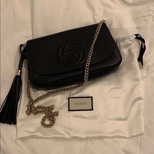 COPY - Black leather Gucci hobo bag contact: 3472849328